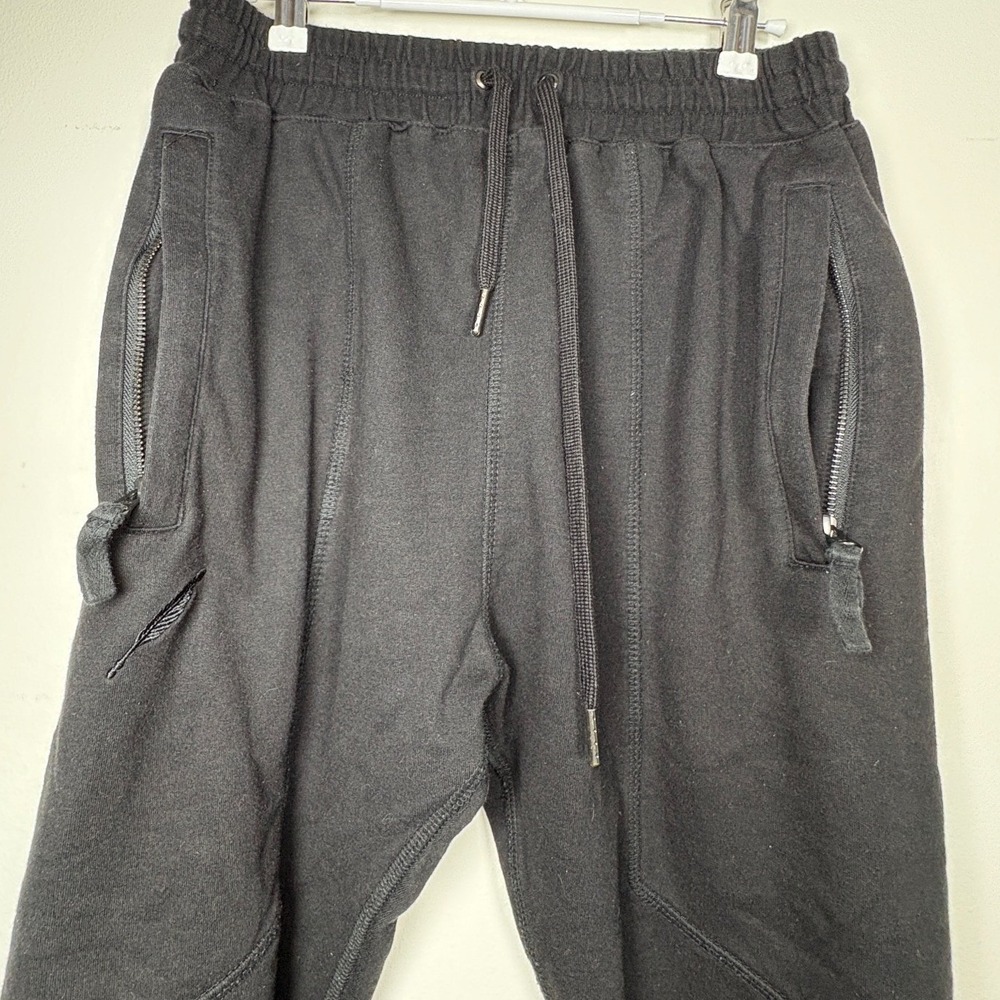 Publish Brand Men Joggers Black 30 Elastic Waist Zipper Pockets Drawstring Pants